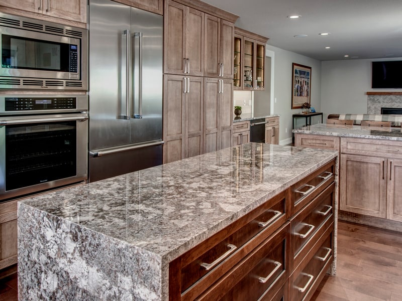 Kitchen remodel with natural stone