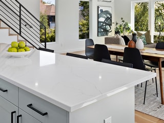 Kitchen white quartz countertop Kitchen white quartz countertop