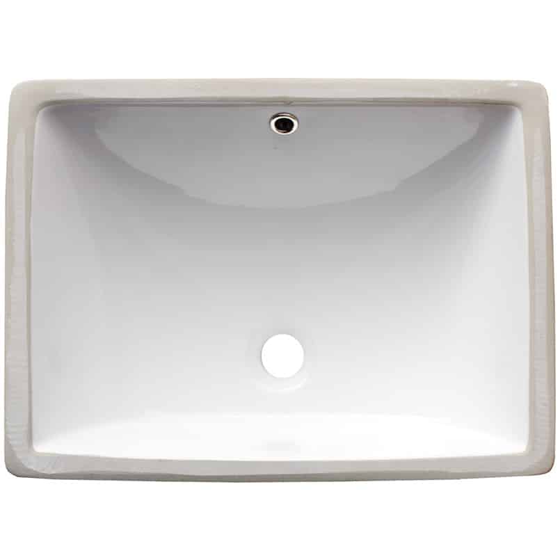 White Rectangle Sink 1813 » European Stone & Tile Design